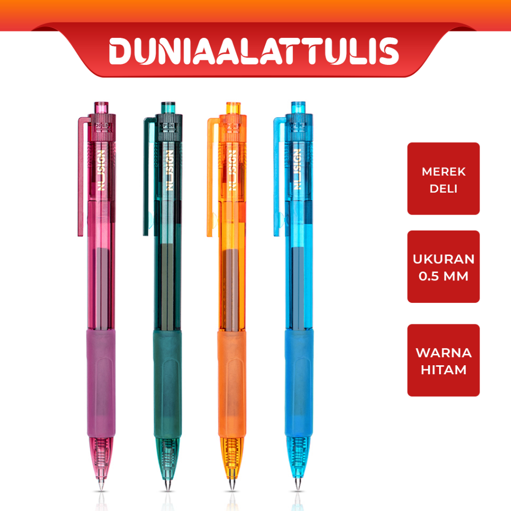 

DELI - PENA GEL / PULPEN GEL NUSIGN NS561 GEL 0.5MM BLACK