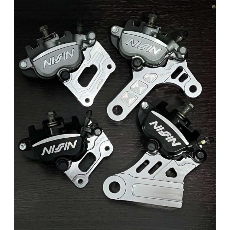 Paket Hemat !! Kaliper Cakram SB 2 Piston Set Breket CNC Full Depan Belakang + Breket Depan Belakang