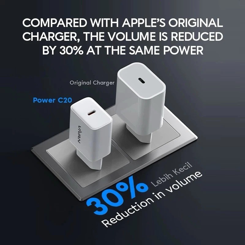 promo sale travel charger HP Vivan type C oval 3A 18W original quick charge