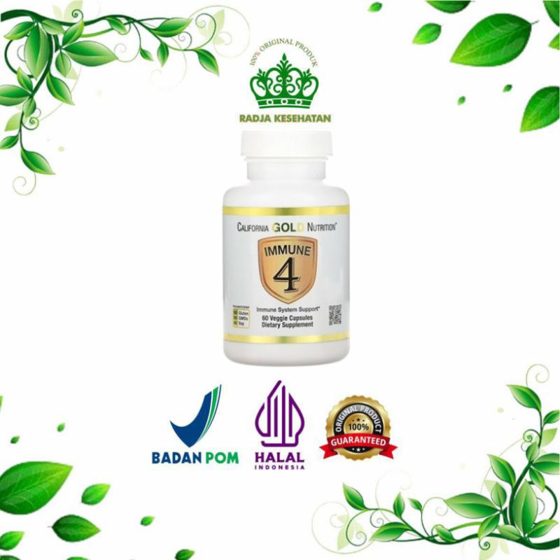 California GOLD Nutrition IMMUNE 4,Immune system support Isi 60 veg capsules