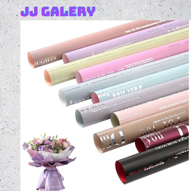 

Isi Isi 20 LEMBAR Kertas Buket Bunga Dua Warna Bouquet Florist Flower Wrapping Bicolor Cellophane KB032