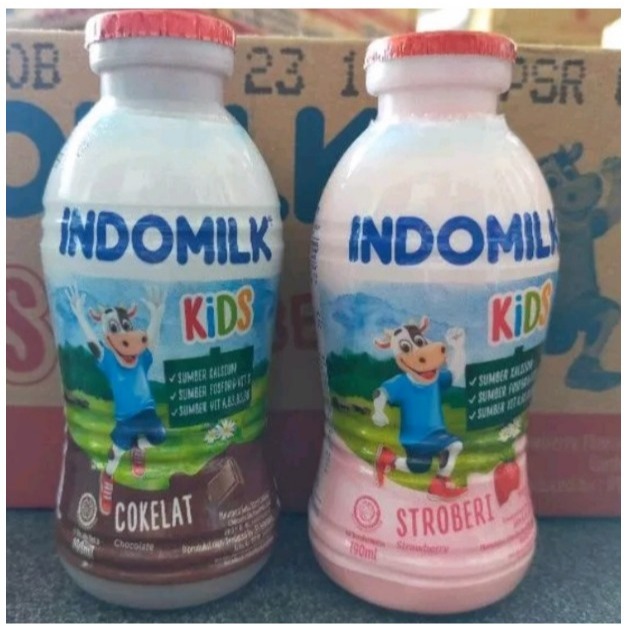 

Susu Indomilk botol Coklat Stroberi 190ml
