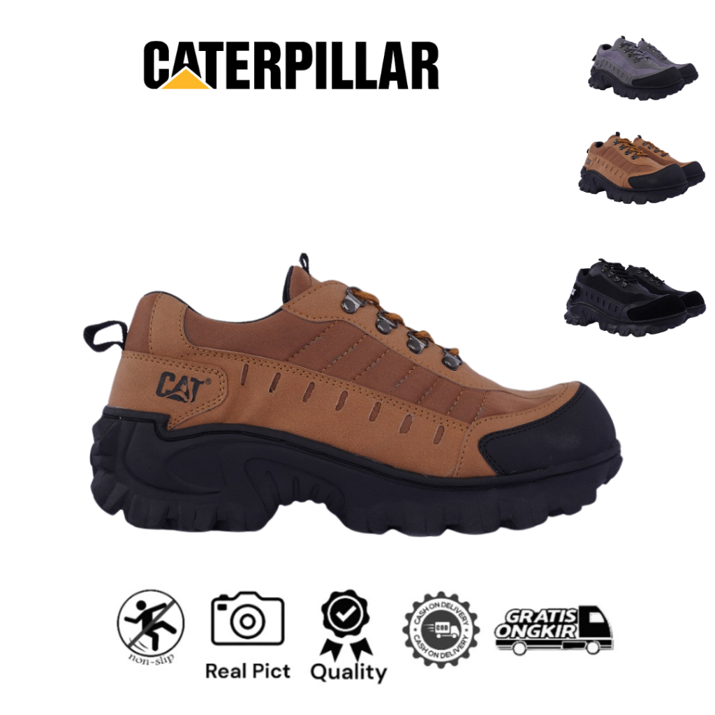 Sepatu gunung pria wanita safety bisa COD/BAYAR DI TEMPAT sepatu gunung CAT BULDOZER