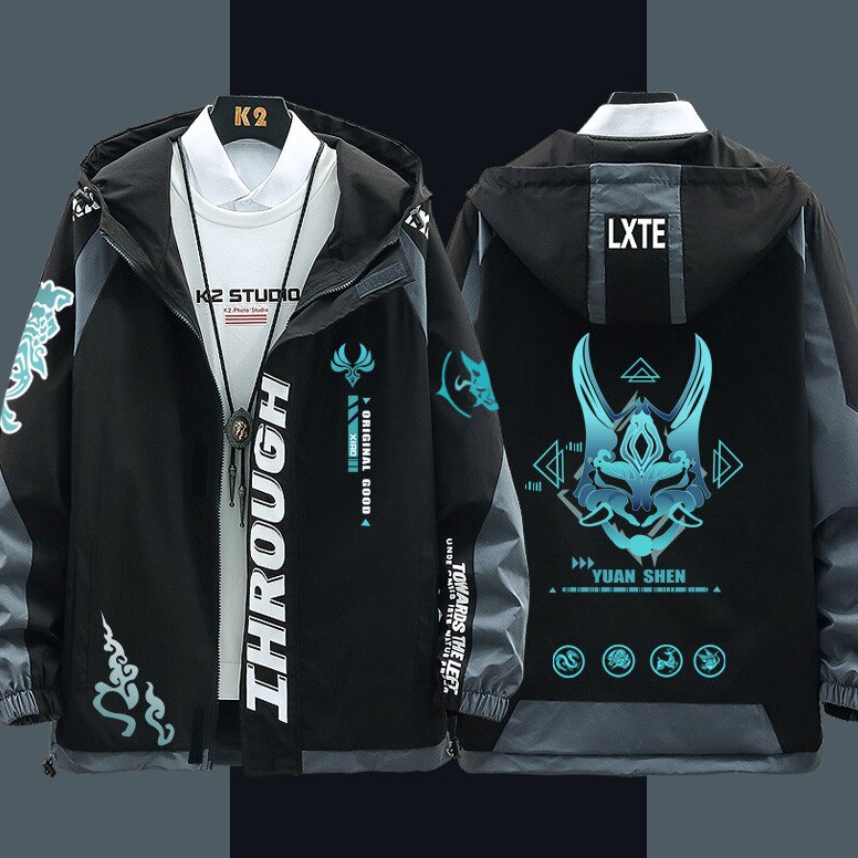 Hot Sell Jaket Genshin Impact Cosplay Costume Anime Long Sleeve Fashion Jacket Coat Game Xiao Clothe