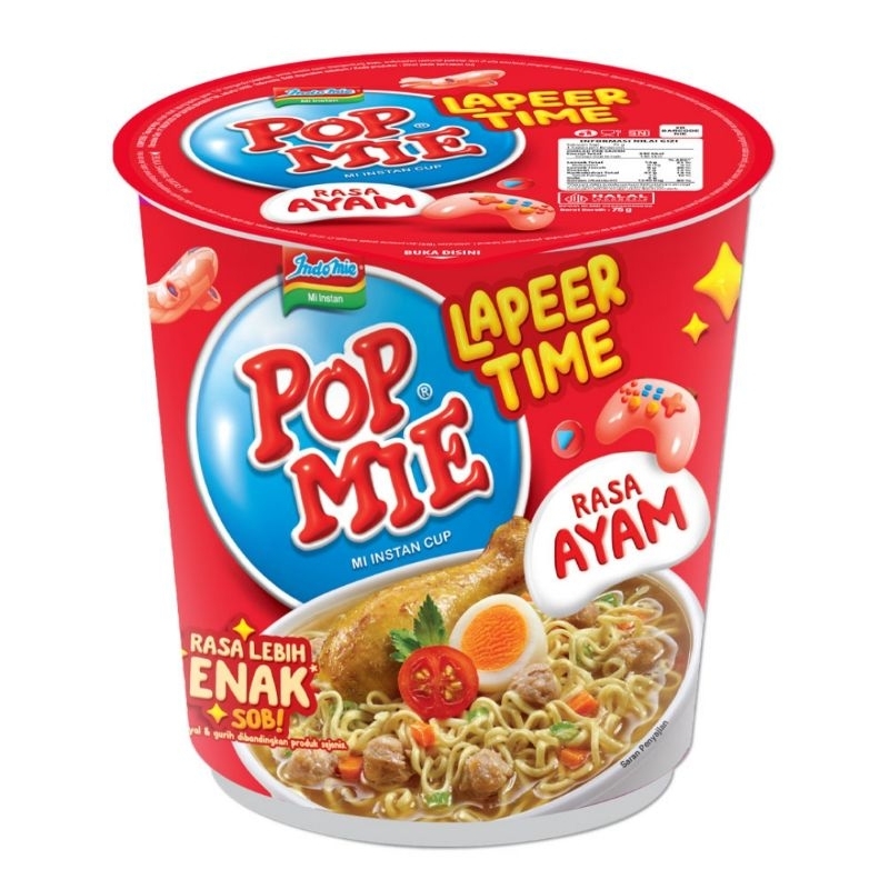 

Pop Mie Lapeer Time Mi Instan Cup Rasa Ayam isi 75 gram