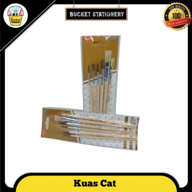 

1set produk BR-1 berisikan 6 macam ukuran kuas yang berbeda