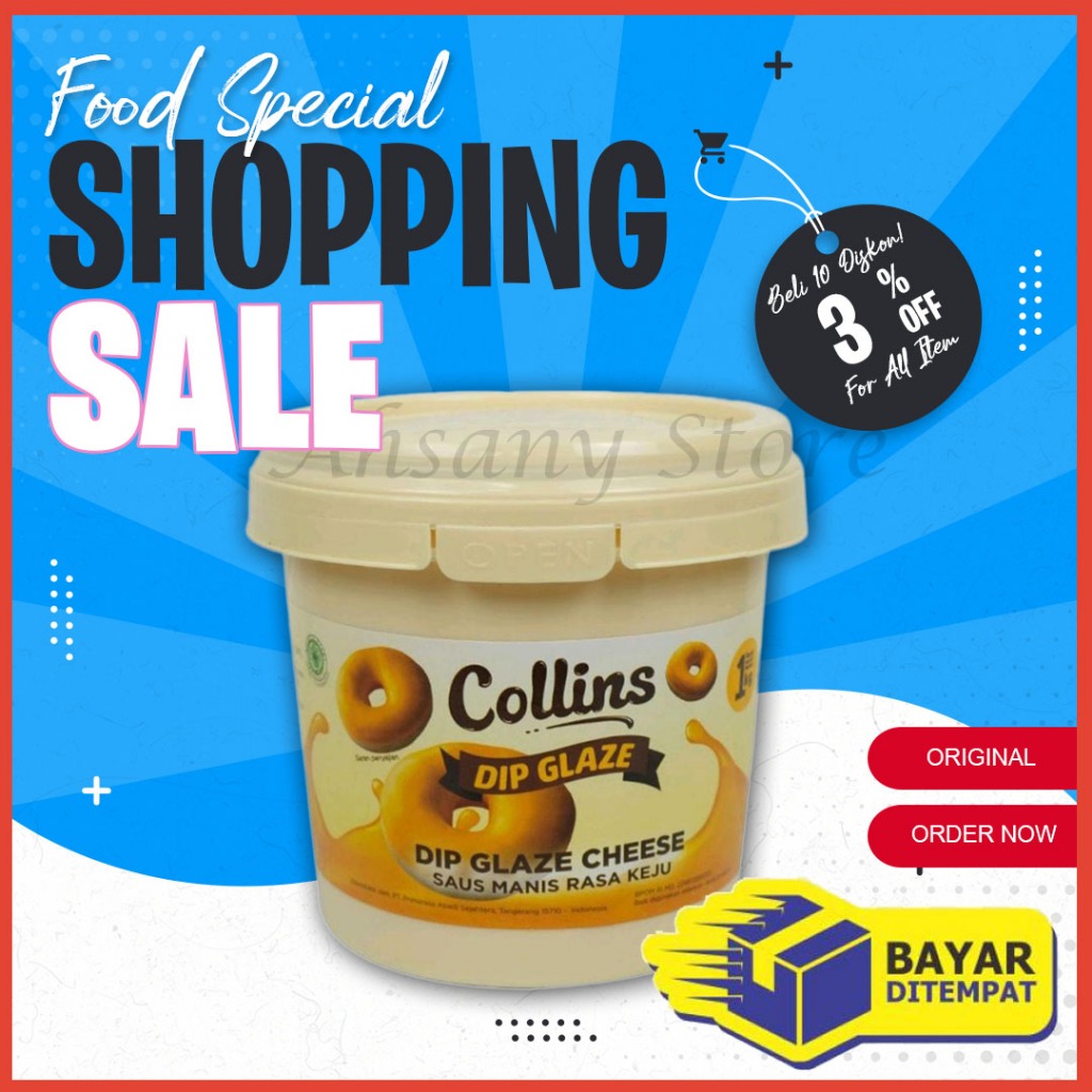 

Selai Collins Dip Glaze Keju Cheese 1kg