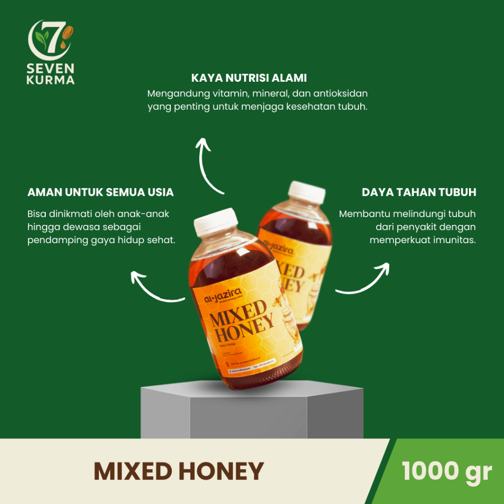 

Ay00! SevenKurma Madu Mixed Honey 1kg Madu Multiflora 1kg