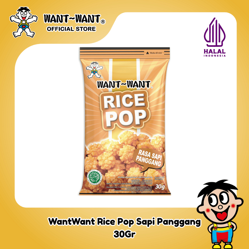 

Want Want Snack Beras Rice Pop Rasa Sapi Panggang 30Gr | Rice Crackers