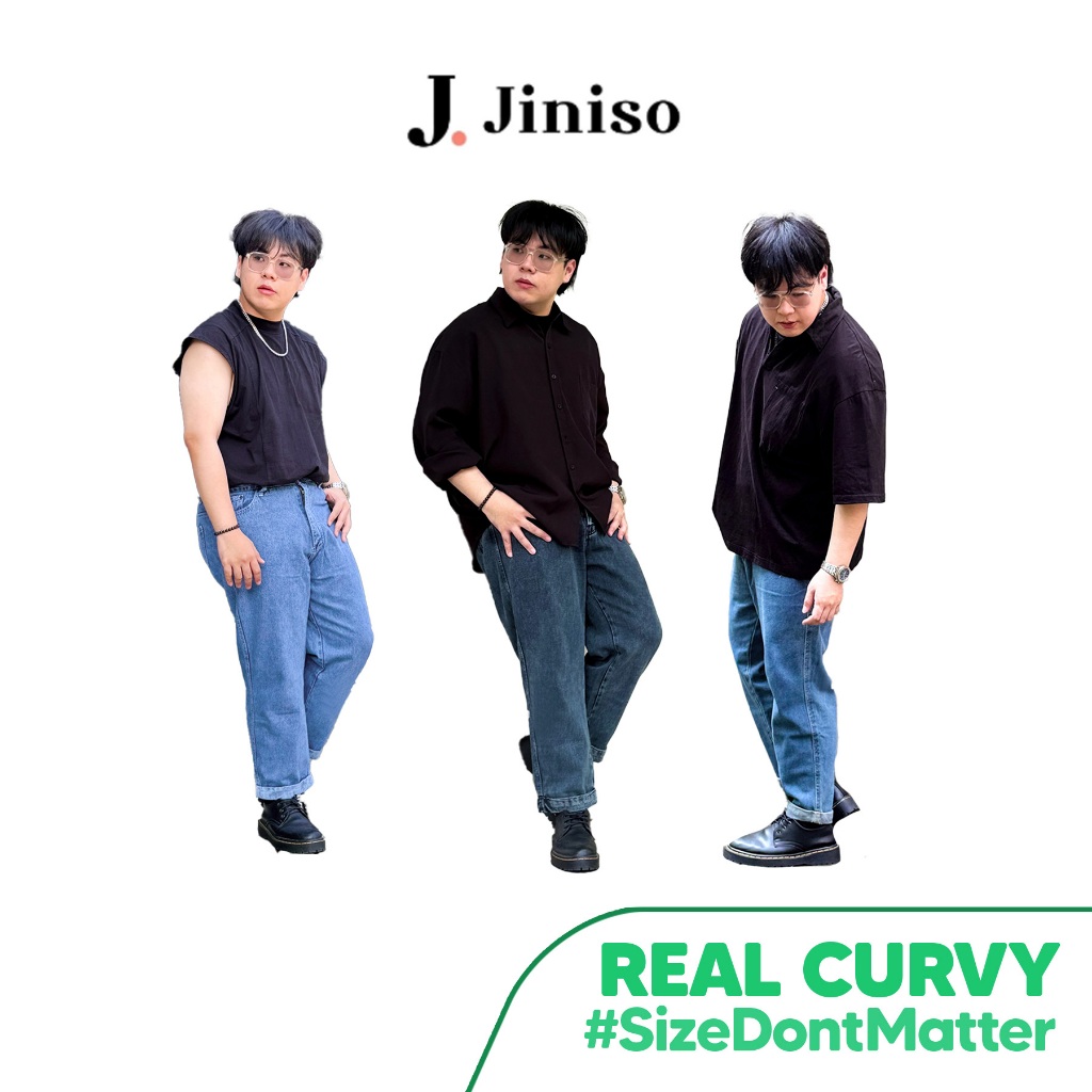 JINISO - Denim Big Size Boyfriend Jeans Pria