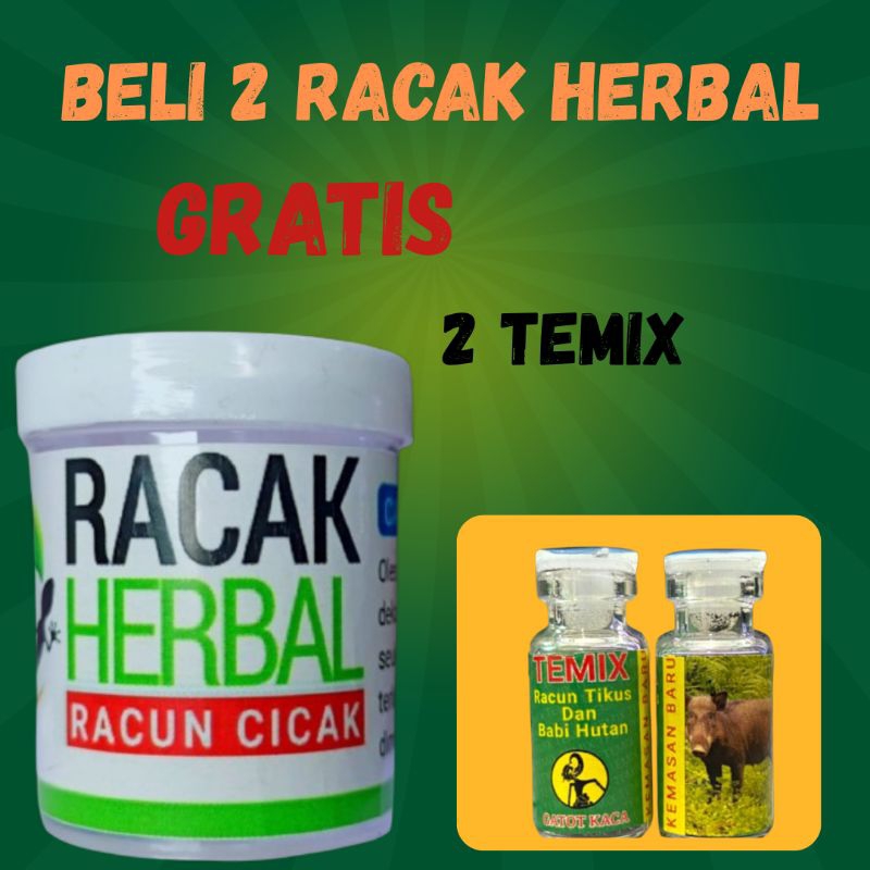 2pcs Racak herbal/racun cicak ampuh/racun cicak/Racak herbal ampuh/Racak herbal original