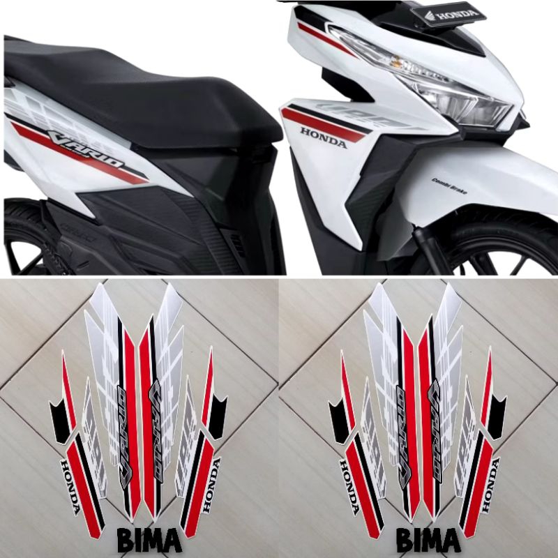 Stiker Striping List Body Motor Vario 125 cbs 2017 Putih