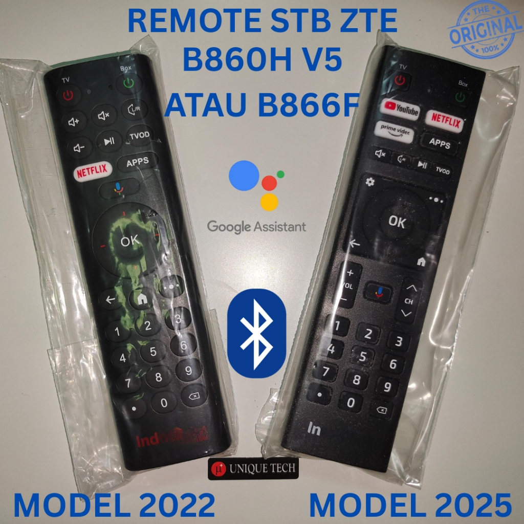 REMOTE STB ANDROID BOX ZTE B860H V5 B866F ORIGINAL NEW GOOGLE VOICE ASISTEN BLUETOOTH