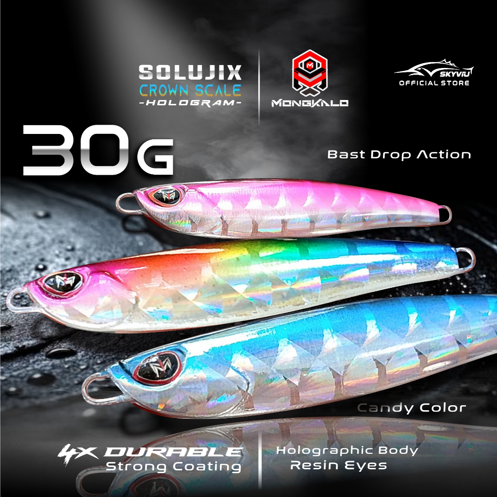 Metal Jig 30 gram MONGKALO SOLUJIX Micro Jig Metaljig Umpan Jig Mikrojig 30grm 30 grm Mikro Jig 30g
