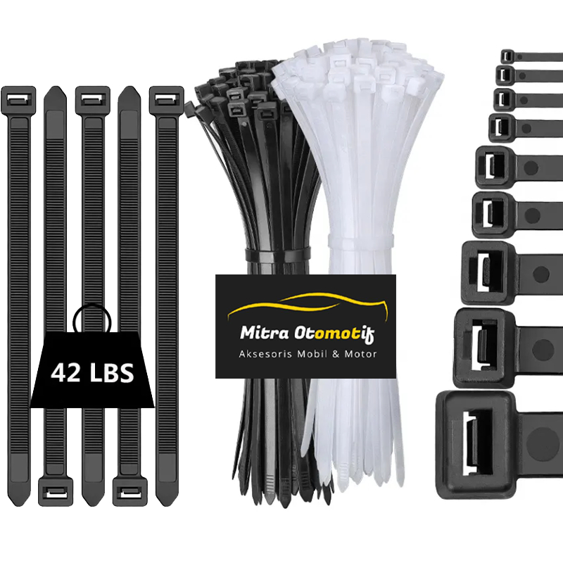 

Kabel Ties | Kabel Tis | Cable Tis isi 100pcs - 1000pcs Pengatur Kabel Zip yang Dapat Mengunci