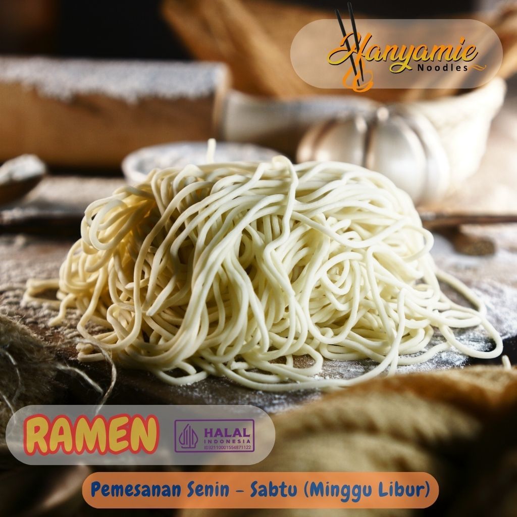 

Mie Ramen udon Jjangmyeon hosomen hanyamie menggunakan telur ayam isi 10