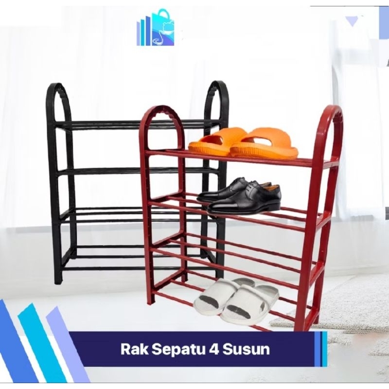 Rak sepatu susun Plastik / 4 susun