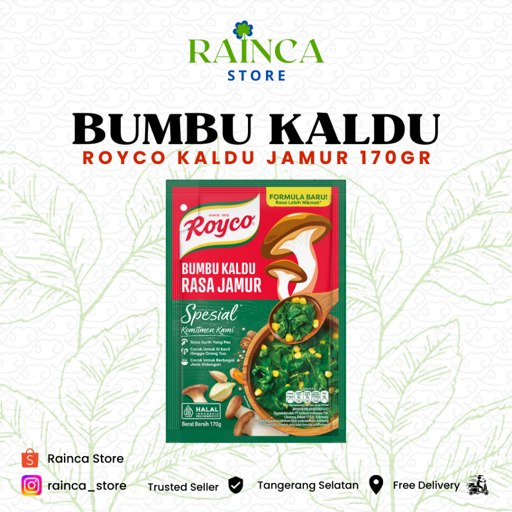 

Royco Bumbu Masak Kaldu Jamur 170g / Kaldu Jamur Tangerang Selatan