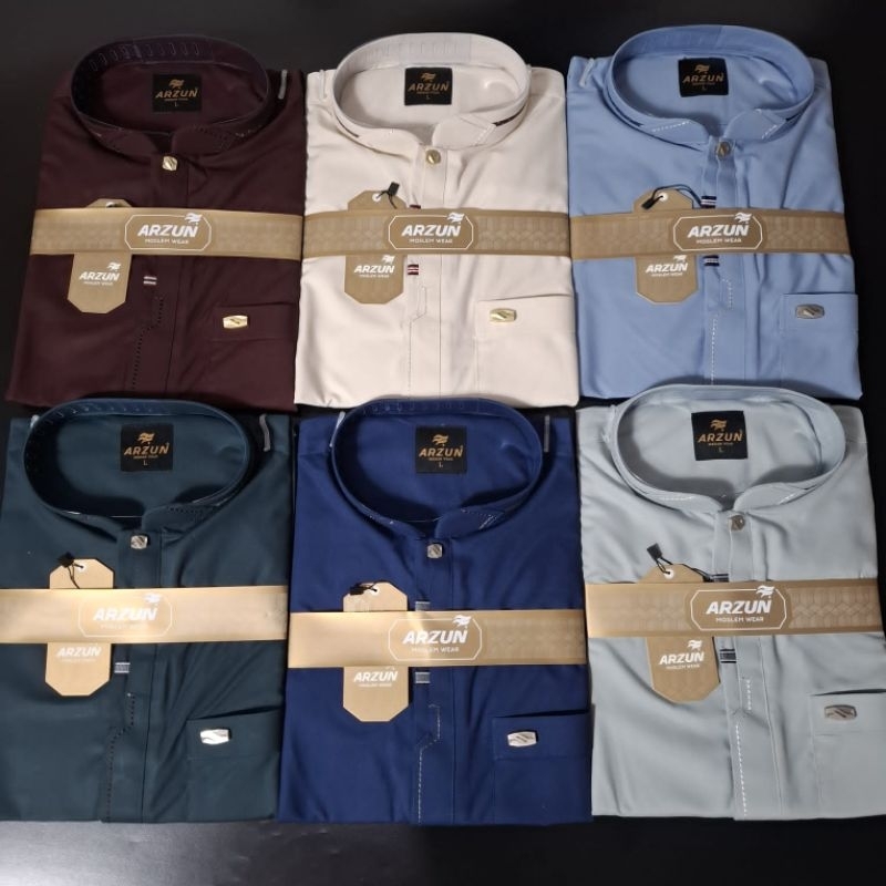 koko arzun lengan pendek terbaru fashion muslim atasan pria