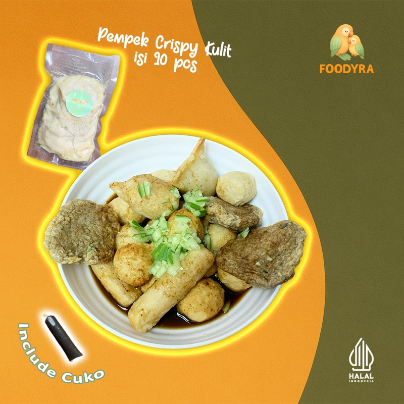 

Pempek Foodyra - ASLI Palembang Pempek Krispy Kulit isi 10