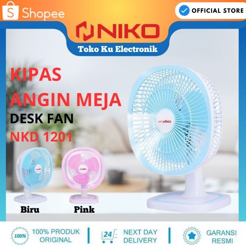 Kipas Angin Meja Niko 12 Inch NKD 1201 - Kipas meja Desk fan 12" kipas duduk NKD1201