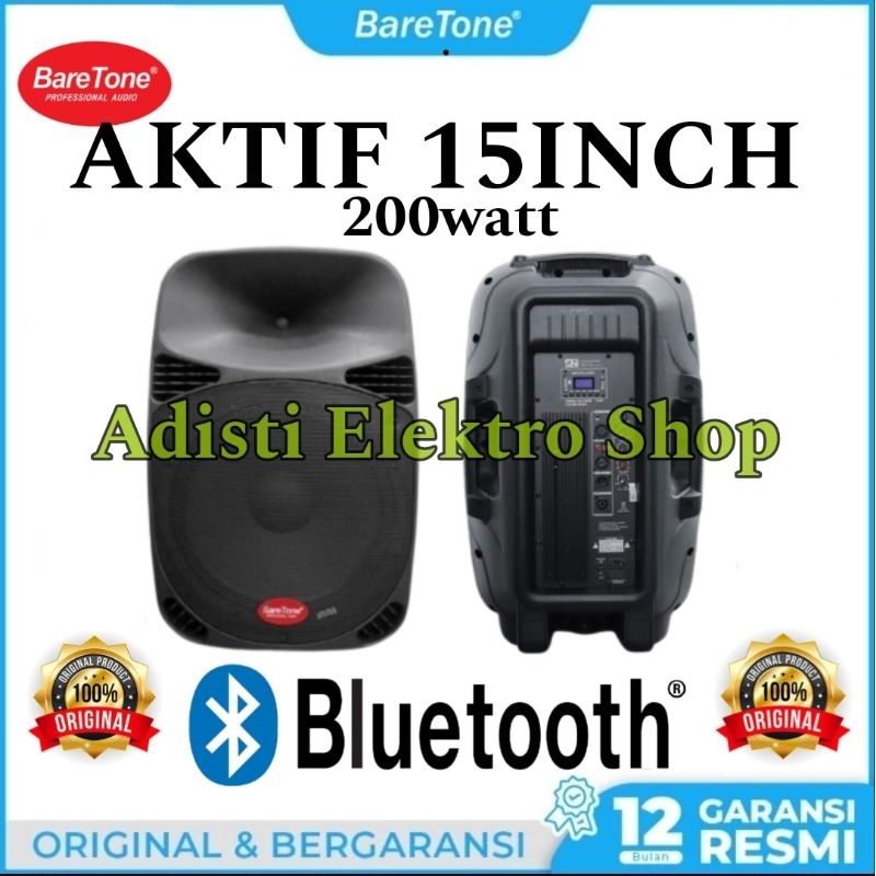 speaker aktive 15inch baretone max15mb max-15mb bluetooth speaker aktive baretone 15 inch max15mb bl