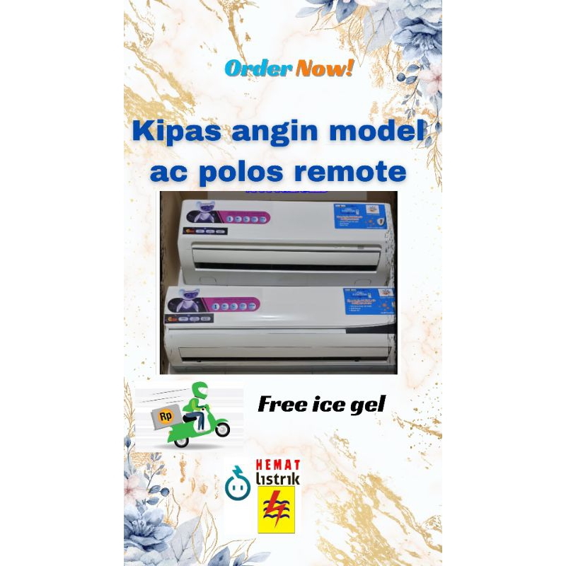 Kipas angin model ac remote 2pk 2.5pk 3pk original FREE ICE GEL