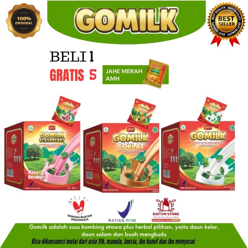 

GOMILK SACHET 1 KG SUSU KAMBING ETAWA PLUS HERBAL