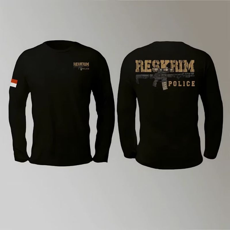 KAOS LENGAN PANJANG RESKRIM POLICE WARNA hitam
