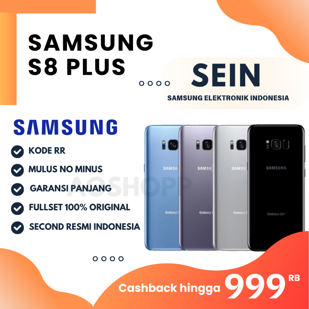 Samsung Galaxy S8 Plus S8+ ORIGINAL Second Bekas Seken Mulus Fullset