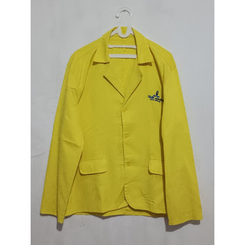 Preloved Jas Blazer Jaket Almamater Almet Warna Kuning Ukuran XXL