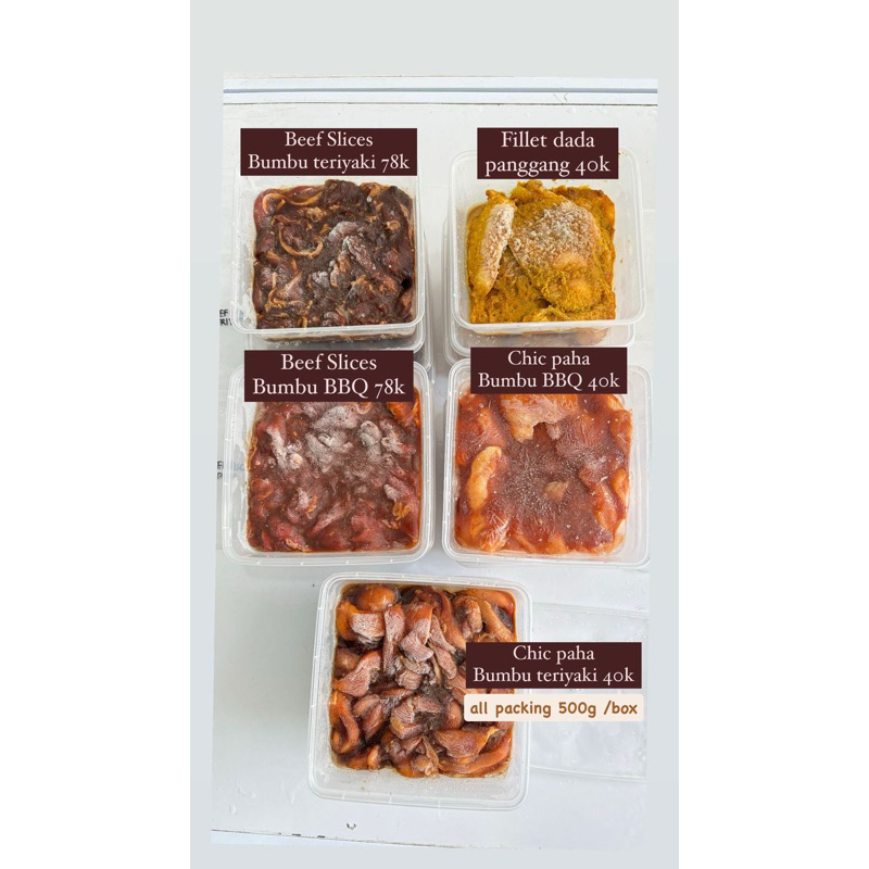

BEST SELLER SLICE DAGING SAPI/AYAM MARINASI SIAP OLAH @500 Gram !!!