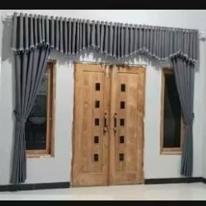Gorden Kupu tarung Set Gorden ruang tamu Gorden jendela panjang kupu kupu tarung