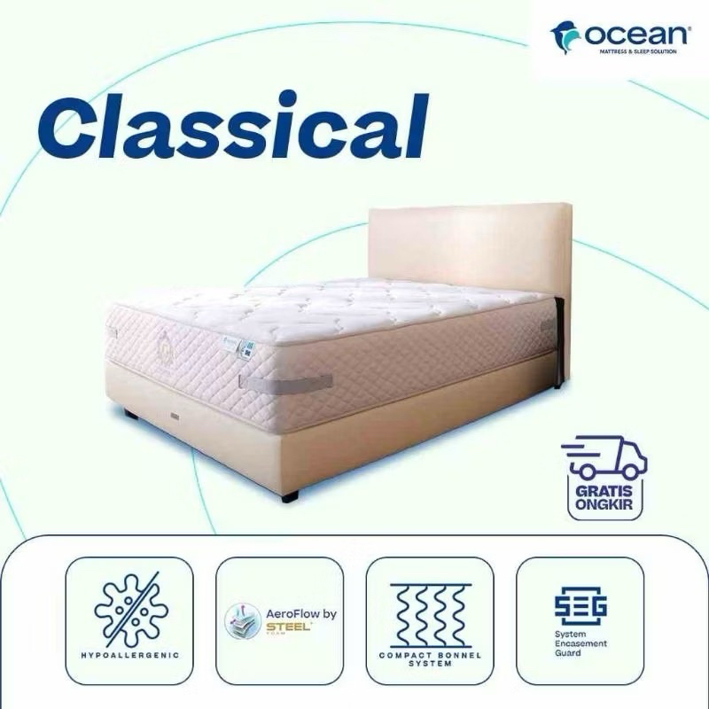 Kasur Springbed OCEAN Classical ukuran dari 100x200 - 120x200 - 160x200  - 180x200 - 200x200
