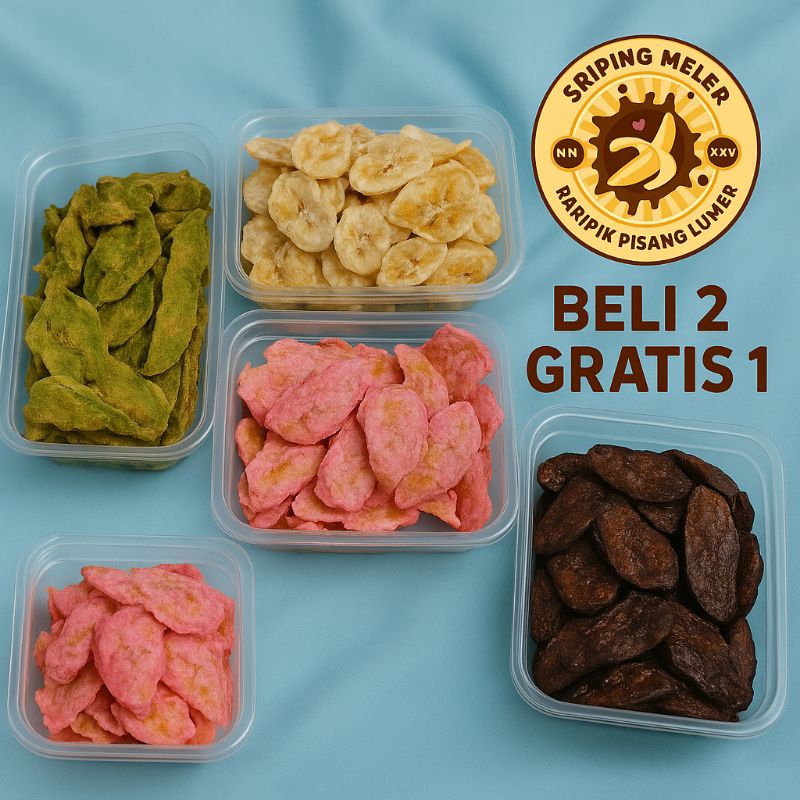 

Beli 2 Gratis 1 Sriping Meler - Keripik Pisang Coklat