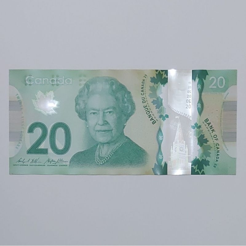 Uang Asing Canada Dolar Pecahan 20 Dolar Polymer