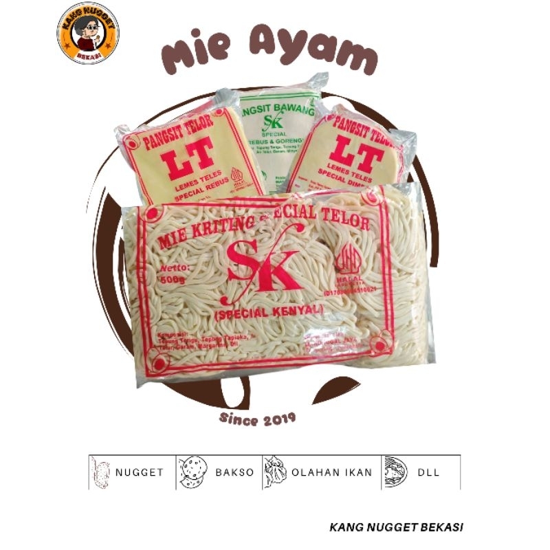 

MIE AYAM, KULIT PANGSIT/DIMSUM, PROTEINA