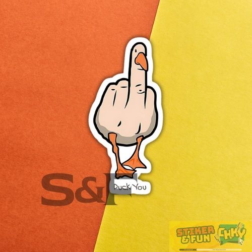 

Stiker Sticker Vinyl Laminasi DUCK YOU