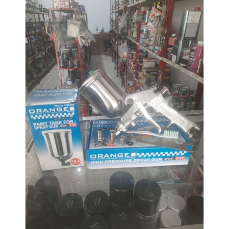 SPRAY GUN MOD F-75 MEREK ORANGE