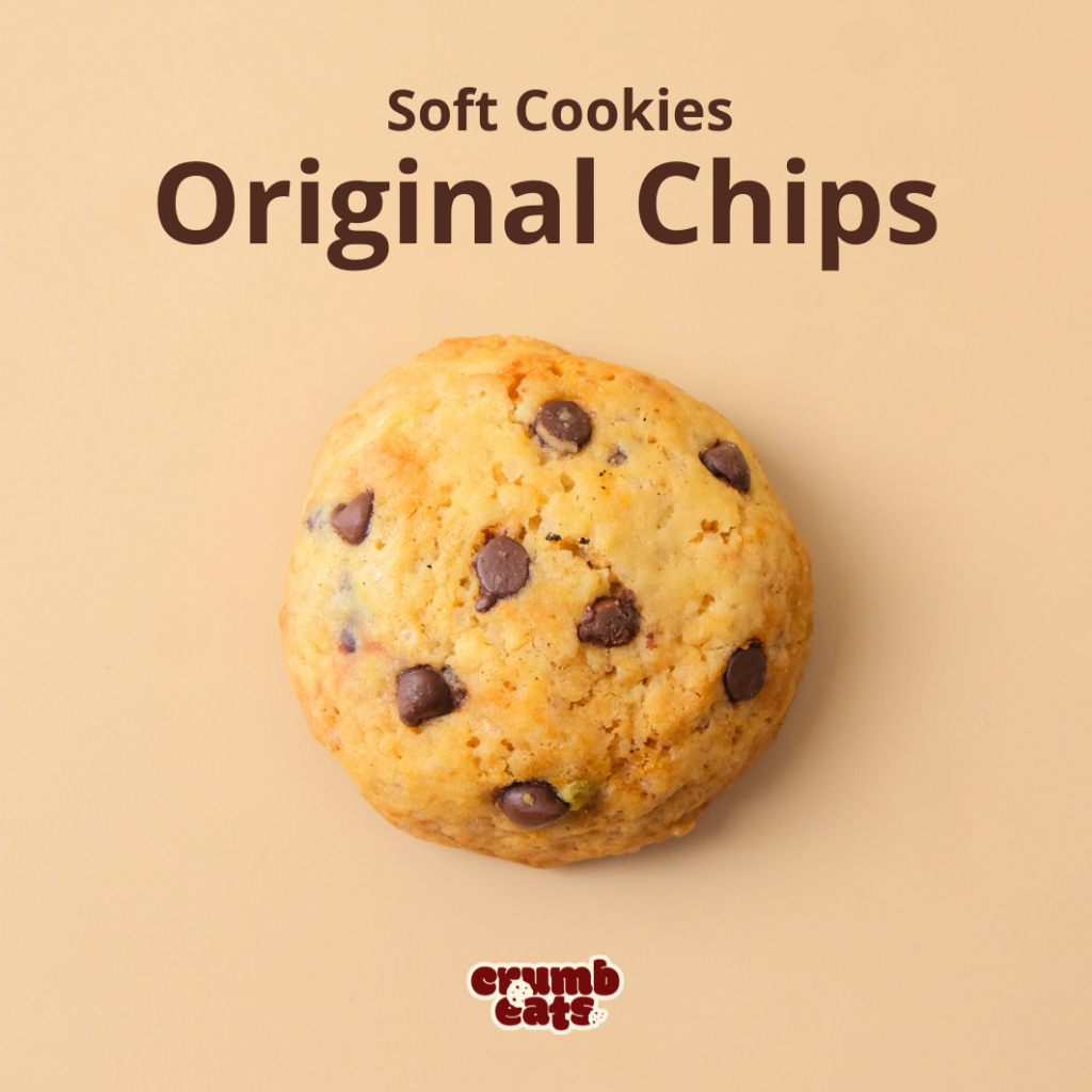 

CrumbEats-Soft Cookies- Soft Baked Chewys cookies- Original Chips