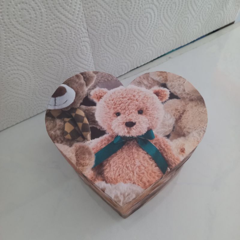 

kotak kado bentuk love lucu cantik imut karakter beruang bear