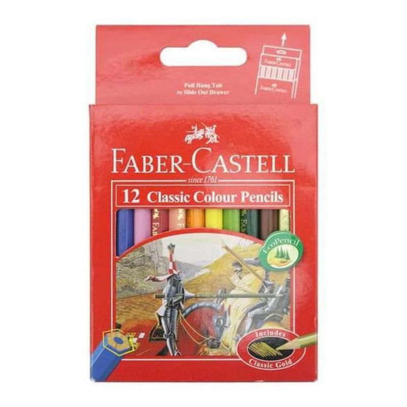

New Product Pensil Warna Kayu 12 Warna Faber Castell Pendek