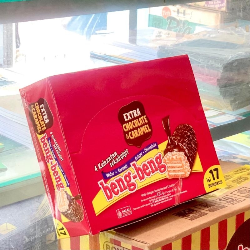 

Beng-Beng 1 Box Isi 17pcs x 25gram Wafer Cokelat Karamel Enak Murah