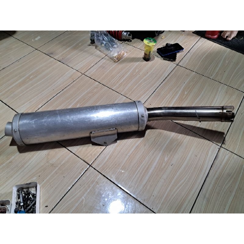 silincer knalpot yamaha r6 eks limbah moge original copotan