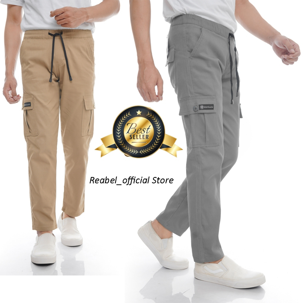 Celana Panjang Joger Cargo Long Pants Pria Wanita Cargo Pants /Celana Saku Tempel Kualitas Premium