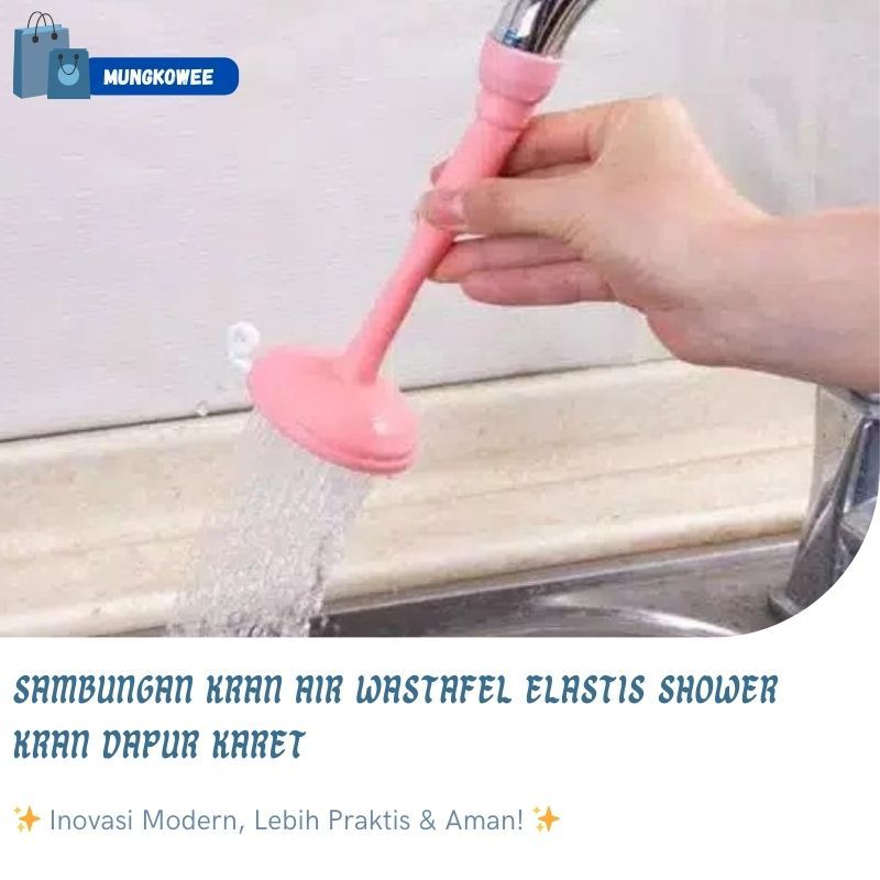 Sambungan Kran Air Wastafel Elastis Shower Kran Dapur Karet