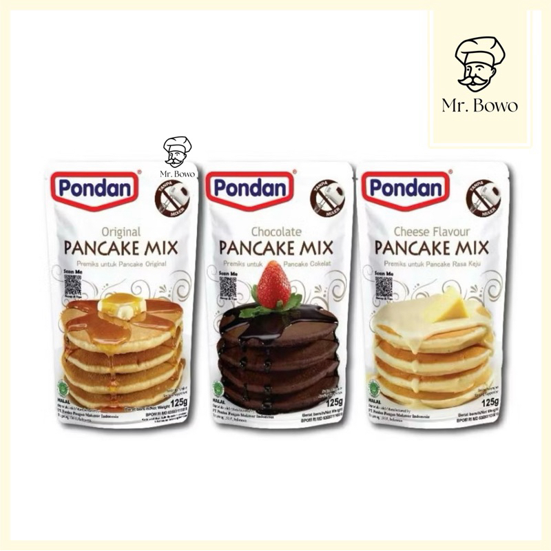 

Pondan Pancake Mix Pouch (125g) (3 Varian Rasa)