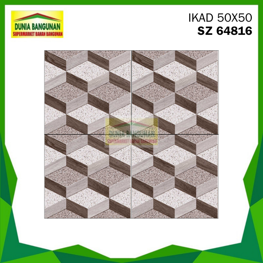 Keramik 50x50 Lantai IKAD 65816 Keramik Matt/Keset / Keramik Lantai Teras/ Keramik Dapur / Keramik L