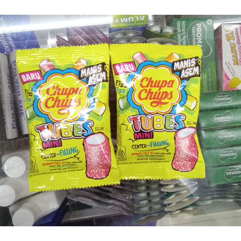 

Chupa Chups Pack Permen Jeli Manis Asem Rasa Aneka Buah - Bites 56gr / Tubes 24gr