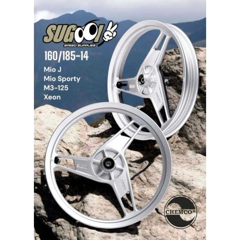 Velg CHEMCO Sugooi 160/185x14 Mio Sporty Smile Mio J Fino Xeon Mio M3 GEAR Soul Sugoi
